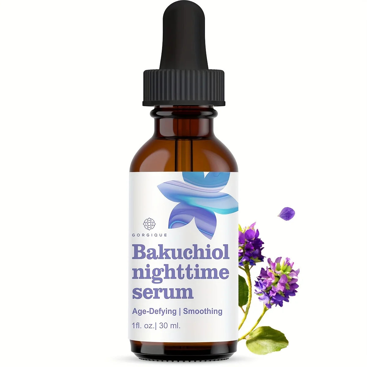Bakuchiol Serum for All Skin Types Hydrates Smoothes Reduces Fine Lines Wrinkles